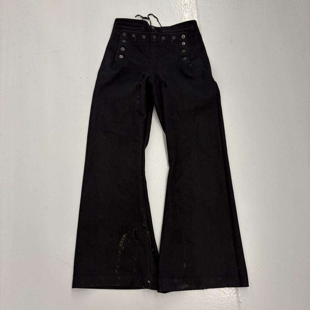 Vintage WW2 US Navy 13-Button Wool Sailor Pants 28x30